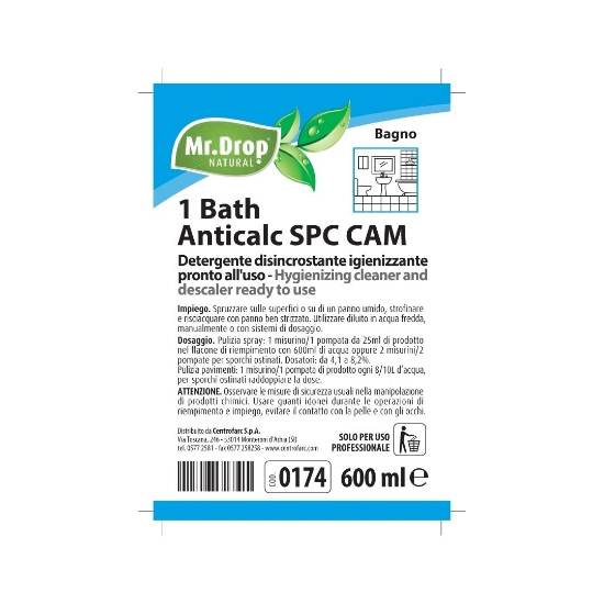 Immagine di ETICHETTA PER SISTEMA DI DILUIZIONE PER 1 BATH ANTICALC SPC CAM