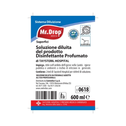 Immagine di ETICHETTA PER SISTEMA DI DILUIZIONE PER 3 DISINFETTANTE PROFUMATO TAYSTERIL  
