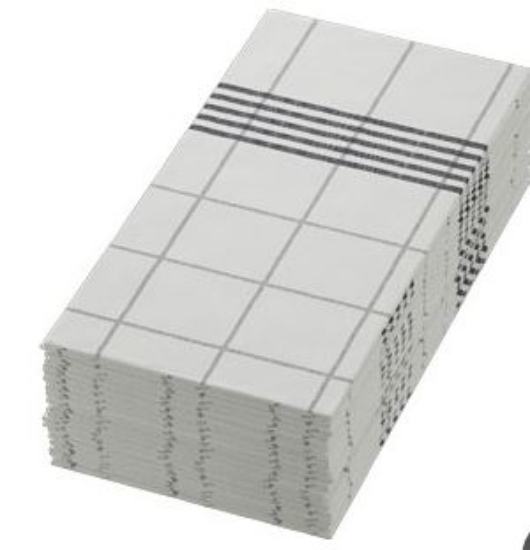 Immagine di TOVAGLIOLI TOWEL NAPKIN 48X48CM GRIGIO PIEGATI 1/8