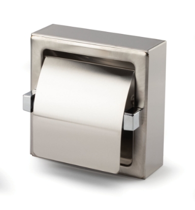 Immagine di DISPENSER CARTA IGIENICA A PARETE IN ACCIAIO INOX 304 SATINATO