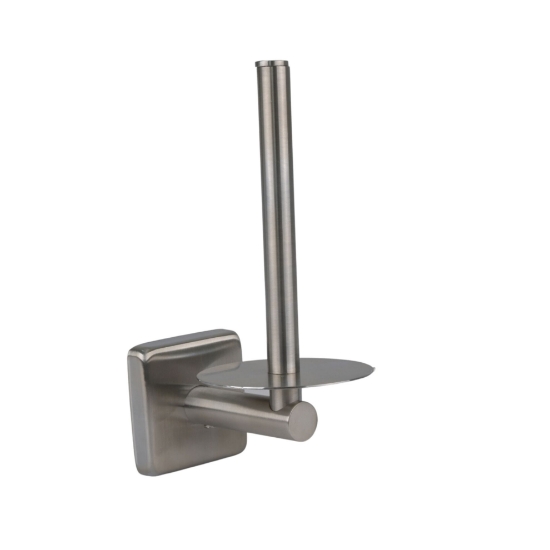 Immagine di PORTA ROTOLO CARTA IGIENICA A PARETE IN ACCIAIO INOX 304 SATINATO
