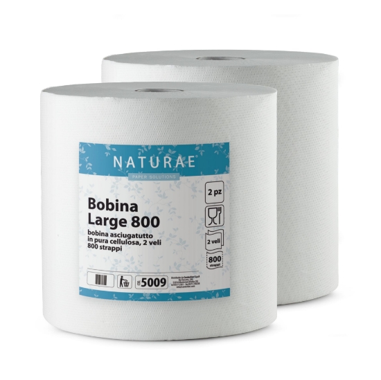 Immagine di BOBINA LARGE 800 IN PURA CELLULOSA 2 VELI ECOLABEL