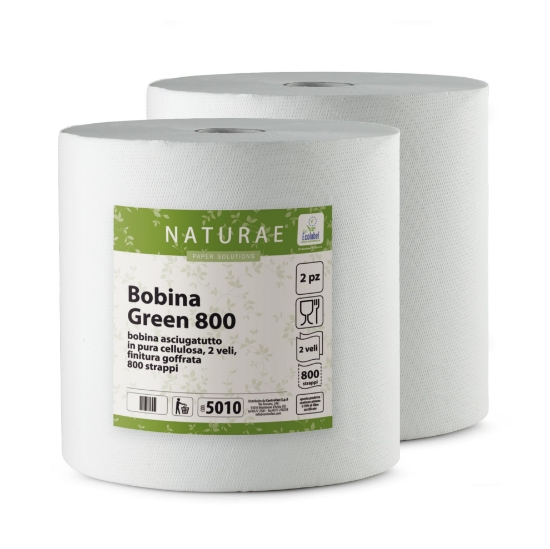 Immagine di BOBINA GREEN 800 IN PURA CELLULOSA 2 VELI ECOLABEL