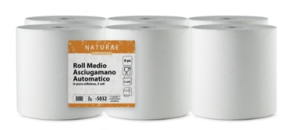 Immagine di ROLL MEDIO ASCIUGAMANO AUTOMATICO IN PURA CELLULOSA 2 VELI