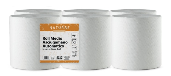 Immagine di ROLL MEDIO ASCIUGAMANO AUTOMATICO IN PURA CELLULOSA 2 VELI