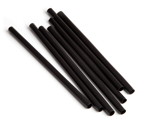 Immagine di CANNUCCIA NERA IN PLA Ø 0,8cm x 15cm 