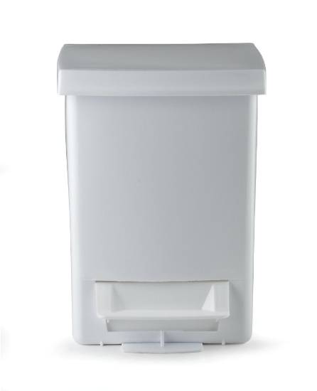 Immagine di 514  PATTUMIERA IN PLASTICA BIANCA C/PEDALE lt.6  