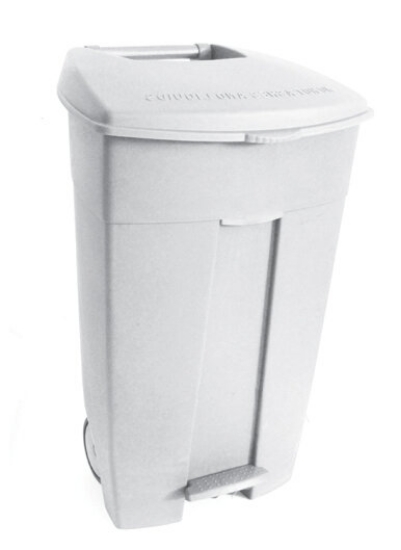 Immagine di CONTENITORE MOBILE A PEDALE CON COPERCHIO BIANCO lt.120