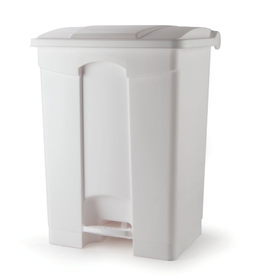 Immagine di CONTENITORE A PEDALE CON COPERCHIO BIANCO lt.70