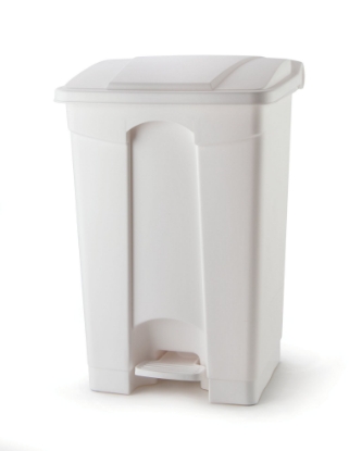 Immagine di CONTENITORE A PEDALE CON COPERCHIO BIANCO lt.45