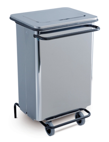 Immagine di CONTENITORE IN ACCIAIO INOX CON RUOTE lt.70