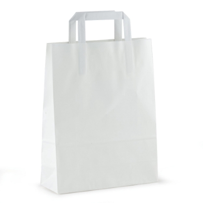 Immagine di BORSA CARTA BIANCA CON MANIGLIA 22x12x29cm