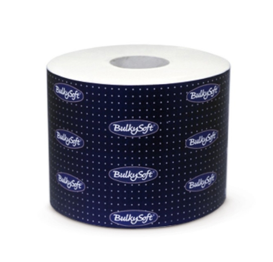 Immagine di 66680 CARTA IGIENICA BULKYSOFT EXCELLENCE BLU FASCETTATA PURA CELLULOSA 2 VELI ECOLABEL