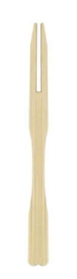 Immagine di FORCHETTINA BAMBOO 2 PUNTE 9cm