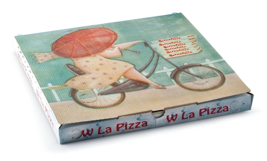 Immagine di SCATOLA PIZZA 35x35x3cm confezione 100 pezzi