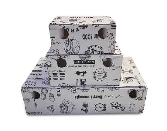 Immagine di SCATOLA DA ASPORTO/FRITTI IN CARTONE 17x27x7cm