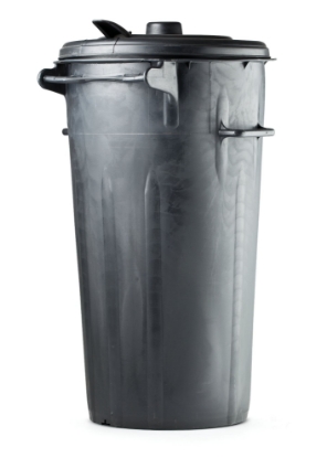 Immagine di BIDONE NU NERO C/COPERCHIO lt.80