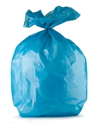 Immagine di SACCHI NU AZZURRI TRASPARENTI LDPE 123lt 30my 45gr 70x110cm