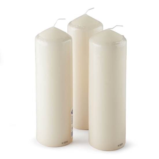 Immagine di 105917 CANDELA PILLAR CREMA 22x7cm