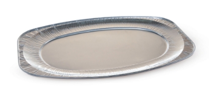 Immagine di VASSOIO ALLUMINIO OVALE BORDO G 55,5X36x2,2cm