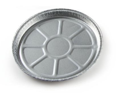 Immagine di T210G - CONTENITORE ALLUMINIO BORDO A G Ø21,6x1,5cm 8 PORZ  