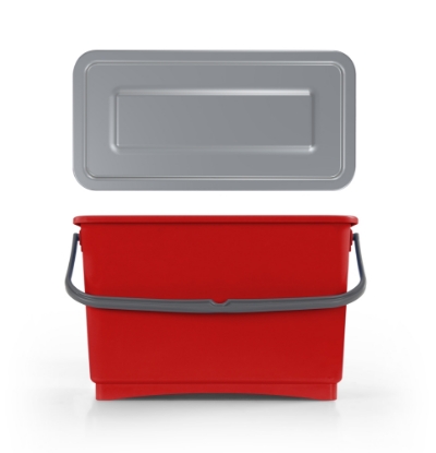 Immagine di SECCHIO HERMETIC CON MANICO+COPERCHIO ROSSO lt.8