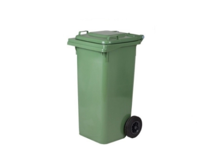 Immagine di BIDONE NU VERDE CON RUOTE lt.120