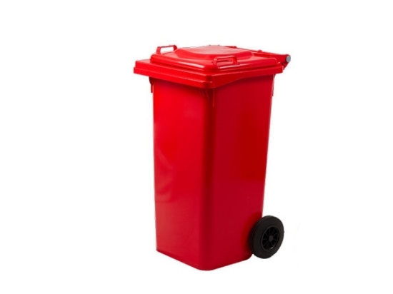 Immagine di BIDONE NU ROSSO CON RUOTE lt.120