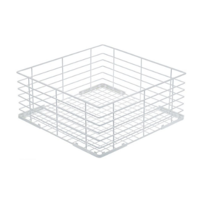 Immagine di 520133 - CESTELLO BASE BICCHIERI IN FILO PLASTIFICATO 400x400xh180mm