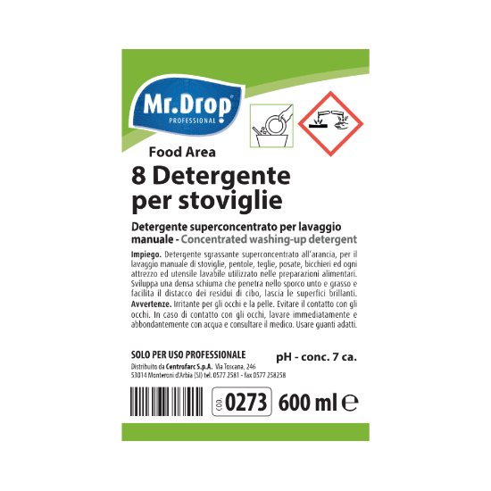 Immagine di ETICHETTA PER SISTEMA DI DILUIZIONE PER 8 DETERGENTE PER STOVIGLIE