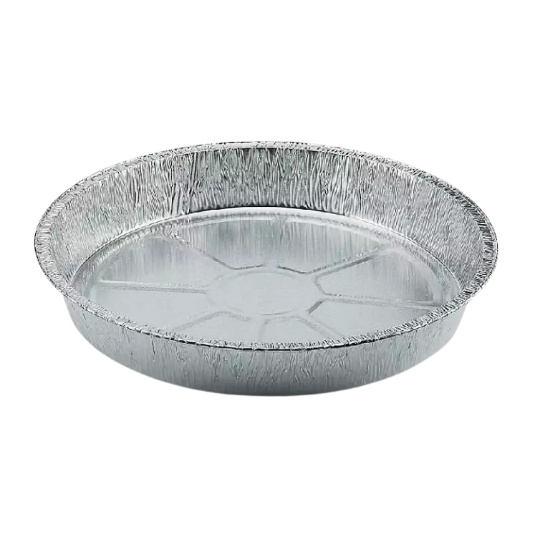 Immagine di CONTENITORE ALLUMINIO TONDO BORDO A G Ø33x2cm 8 PORZ