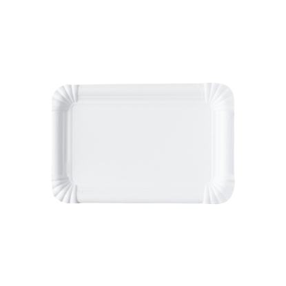 Immagine di VASSOIO/PIATTO CARTA BIO ALIMENTARE BIANCO 13x20cm