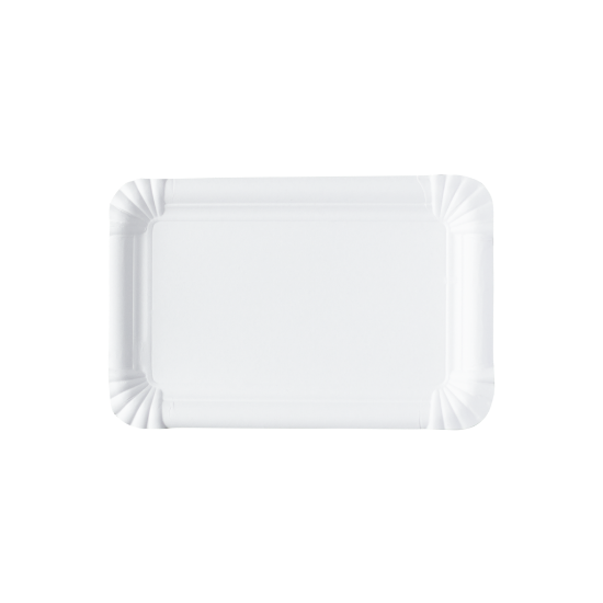 Immagine di VASSOIO/PIATTO CARTA BIO ALIMENTARE BIANCO 13x20cm
