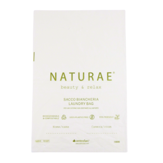 Immagine di SACCO BIANCHERIA COMPOSTABILE MANICO A FAGIOLO 40x60cm