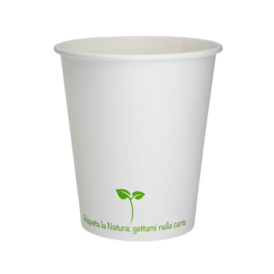 Immagine di BICCHIERE BIANCO IN CARTONCINO ml.80