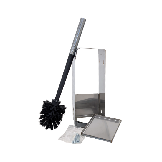 Immagine di PORTASCOPINO MURALE IN ACCIAIO INOX 304 8,5x8,5x31 cm