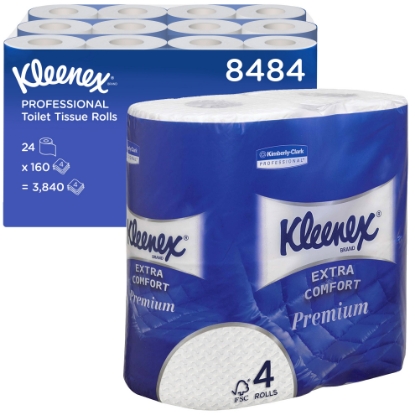 Immagine di 8484 CARTA IGIENICA KLEENEX ROTOLO PICCOLO PURA FIBRA 4 VELI