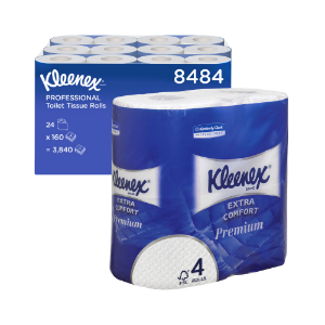 Immagine di 8484 CARTA IGIENICA KLEENEX ROTOLO PICCOLO PURA FIBRA 4 VELI