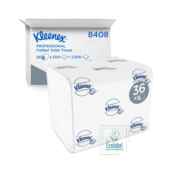 Immagine di 8408 CARTA IGIENICA KLEENEX INTERCALATA 2 VELI ECOLABEL