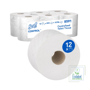 Immagine di 8591 CARTA IGIENICA ESTRAZIONE CENTRALE 2 VELI ECOLABEL