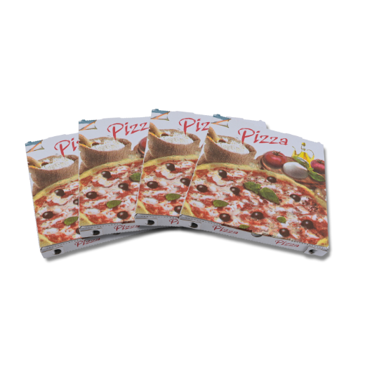 Immagine di SCATOLA PIZZA 32,5x32,5x3cm 4 confezioni 100 pezzi