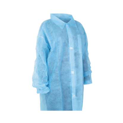 Immagine di CAMICE AZZURRO MONOUSO TNT CON VELCRO 30gr/m²